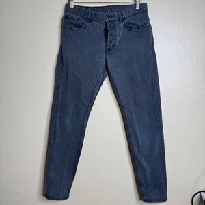 COS Jeans Men's 31/32 Gray Slim Tapered Button Fly Straight Leg